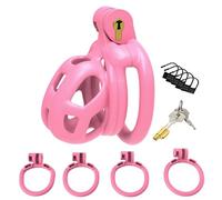 DstoLusre Jaula de castidad for hombres, jaula de castidad for pene, juego de cinturón de castidad masculina, jaula for pene con 4 anillos for pene, abstinencia SM Bondage, juguetes sexuales for hombr