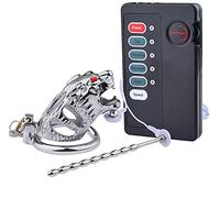 DstoLusre Jaula de pene de acero inoxidable for hombres, cinturón de castidad for hombre, masajeador de juguete sexual erótico SM bondage for hombres(A4,40mm)