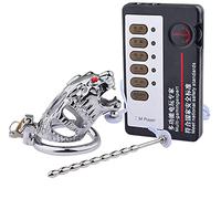 DstoLusre Jaula de pene de acero inoxidable for hombres, cinturón de castidad for hombre, masajeador de juguete sexual erótico SM bondage for hombres(A3,45mm)