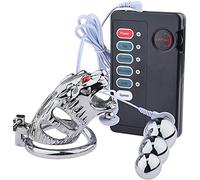 DstoLusre Juego de BDSM cinturón de castidad de acero inoxidable for sexo/jaula for pene y tapón Anal/consolador Anal SM, Juguetes sexuales for mujeres, hombres y parejas(45mm)