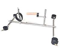 DstoLusre Marco de bondage BDSM de acero inoxidable, esposas SM, cuello/tobillos con consolador/consolador anal, vibrador, barra esparcidora, juguete sexual erótico for parejas