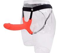 DstoLusre Pantalones consoladores grandes huecos, alargador de pene, cinturón con correa, consoladores con arnés ajustable, Juguetes sexuales eróticos SM for hombres(Red Rot,Medium)