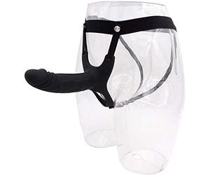 DstoLusre Pantalones consoladores grandes huecos, alargador de pene, cinturón con correa, consoladores con arnés ajustable, Juguetes sexuales eróticos SM for hombres(Black Schwarz,Medium)