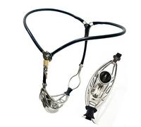 DstoLusre Pantalones de castidad de metal Ropa interior de hombre con cerradura BDSM Bondage Pene Juguete Cinturón de castidad for hombres Cinturón de castidad SM Jaula de castidad Juguetes sexuales f
