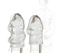 DstoLusre Puños de pene BDSM, funda for pene, funda elástica for pene, anillo for glande, funda for glande, retención de prepucio, anillo de silicona for pene, juguete sexual SM for hombres(B)