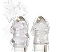 DstoLusre Puños de pene BDSM, funda for pene, funda elástica for pene, anillo for glande, funda for glande, retención de prepucio, anillo de silicona for pene, juguete sexual SM for hombres(A)