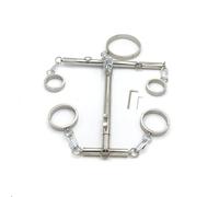 DstoLusre Puños y esposas de tobillo de acero con cerradura BDSM con cuello, barra esparcidora pesada extraíble, juego de Bondage, juguete sexual erótico for parejas(Frauen)
