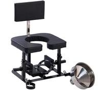 DstoLusre Silla sexual BDSM con embudo, silla SM ajustable con cuello, esposas sexuales, silla, juguetes sexuales esclavo, silla Bondage BDSM