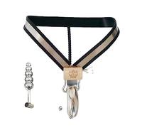 DstoLusre SM Chastity Belt Jaula for pene hecha de metal Dispositivo de castidad SM Jaula de castidad Jaula for pene de acero inoxidable for hombres con tapón anal BDSM Bondage Juguete sexual for pare