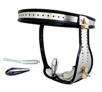 DstoLusre SM Chastity Pants Chastity Cage Cinturón de castidad masculino con tapón anal Dispositivo de castidad Bondage Chastity Cinturón de castidad hecho de acero inoxidable BDSM Chastity Cage SM Se