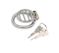 DstoLusre SM Jaula de Castidad de Acero Inoxidable Jaulas for Pollas BDSM Jaula for Pene for Hombres Cinturón de Castidad de Metal Bondage Cook Cage Chasity Cage Castidad Erótica Juguete Sexual(40mm)