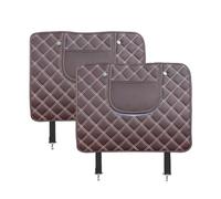 DSWERMG 2 Piezas Coche Almohadilla Antipatadas Asiento para Peugeot Rifter Bipper RCZ 5-Sitzer Luxus, Protector Respaldo Asiento con Storage, Accesorios Coche,Coffee-Short