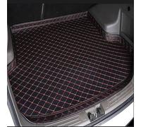 DSWERMG Coche Cuero Alfombrillas Maletero para Porsche Macan EV Electric 2024 2025, Tronco Bandeja Forro Protector Impermeable Trasero Funda, Accesorios Coche,Black-Red