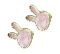 DSWZLQDXB 2 Manijas Armario Manillas para cajones gabinetes Pomos puerta para niños Tiradores de Aleación de zinc para habitación infantil Diseño de conejo (pink)