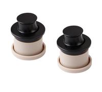 DSWZLQDXB 2 Manijas ocultos de Aleación de zinc plástico Perilla Gabinete Tiradores automáticos ocultos tatami Manija automático para cajones y armarios Manija empotrados deslizantes (black)