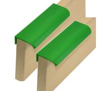 DSWZLQDXB 2 piezas Manija de Armario Oculta Tiradores Plástico ABS Tirador de Tirón Diseño curvo Perilla de la Manija del Gabinete Manillas para cajón,Mueble de Cocina,baño (Hole spacing 128mm,green)
