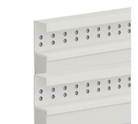DSWZLQDXB 2 piezas Tiradores Aleación de aluminio de Tirón Forma de G Agujeros de ventilación Perilla Invisible Manija Gabinete Manija Armario Oculta Manillas para cajón,Cocina,baño (140cm,white)