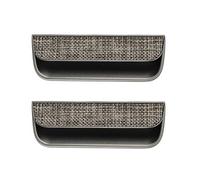 DSWZLQDXB 2 piezas Tiradores empotrados deslizantes Manijas para cajón ocultos Manija Armario Perilla cuadrada Asa Cuero + Aleación de zinc Manija Gabinete (L,Grey)