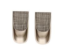 DSWZLQDXB 2 piezas Tiradores empotrados deslizantes Manijas para cajón ocultos Manija Armario Perilla cuadrada Asa Cuero + Aleación de zinc Manija Gabinete (S,Gold)