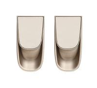 DSWZLQDXB 2 piezas Tiradores empotrados deslizantes Manijas para cajón ocultos Manija Armario Perilla cuadrada Asa Cuero + Aleación de zinc Manija Gabinete (S,Beige)