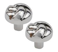 DSWZLQDXB 2x Gabinete Manija de Puerta Manillas Aleación de zinc Armarios Tirón de la Tiradores Hogar Muebles de Cocina Hardware Perillas De un solo orificio Asas de gabinete (Silver)