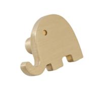 DSWZLQDXB Manilla Habitación infantil Perilla para Cajón Asas de gabinete Tiradores Armarios Colorido Perfiles Cobre puro Manijas Puertas Latón (Elephant,Copper)