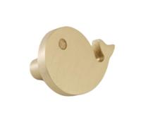 DSWZLQDXB Manilla Habitación infantil Perilla para Cajón Asas de gabinete Tiradores Armarios Colorido Perfiles Cobre puro Manijas Puertas Latón (Whale,Copper)