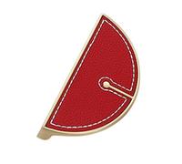 DSWZLQDXB Pomos decorativos Tiradores de cajón Aleación de zinc dorado + piel Manillas de armario de medio círculo Manijas para puertas gabinete,armario de libros (red)