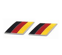 Dsycar 2 Unids / Pair 3D Metal Alemania Bandera Carrocería Lateral Guardabarros Trasera Tronco Emblema Insignia Pegatinas Calcomanías para Universal Cars Motocicleta Car Styling Accesorios Decorativos