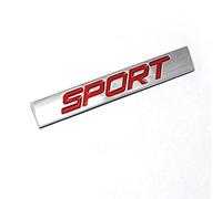 DSYCAR 3D Decoración Del Coche Del Metal Adhesivo Metal SPORT Camión Emblema Del Coche Emblema Pegatina para Coches Universales Motocicleta Bike Car Styling Accesorios Decorativos (Plata-Rojo)