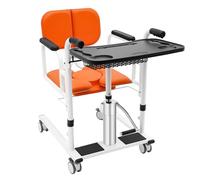 DSYOGX - Elevador hidráulico para pacientes con ruedas universales y asiento dividido a 180°, silla de ruedas para baño, silla de ruedas de ducha, altura regulable, hasta 150 kg