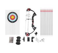 DSYOGX Juego de arco compuesto y flecha, 16-29 libras, peso ajustable para jóvenes, arco compuesto de arco, con una visera de un pin con libélula y un cojín de flecha, para adolescentes y niños (negro