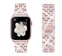 Dsytom Bing - Correa compatible con Apple Watch de 38 mm, 40 mm, 41 mm, correa de repuesto de metal para iWatch Band Series 8/7/6/5/4/3/2/1/SE Ultra (rosa rosa)
