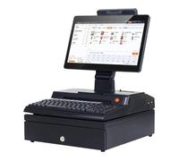 DSYYNAY 14.1 Inch Touch Screen, Cash Register, Keyboard, Built-in 58mm Printer, Full Pack, POS Computer, Factory POS, Cash Register For Trade and Enterprise (Nero)
