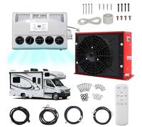 DSYYNAY Aire Acondicionado Eléctrico de Refrigeración Máquina Integrada Aire Acondicionado de Estacionamiento para Vehículos Recreativos Camiones Vehículos de Construcción(Red,24V)