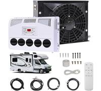 DSYYNAY Aire Acondicionado Eléctrico de Refrigeración Máquina Integrada Aire Acondicionado de Estacionamiento para Vehículos Recreativos Camiones Vehículos de Construcción(Black,24V)