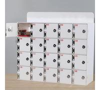 DSYYNAY Caja de taquillas para teléfono móvil, gabinetes de Almacenamiento acrílicos para teléfono móvil con cerraduras y Llaves, taquilla para teléfono móvil montada en la Pared(6Slots)
