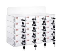 DSYYNAY Casillero Transparente para TeléFono MóVil, Caja Fuerte para TeléFono MóVil Montada En La Pared con Ranura De 6/12/20/30/50 Y Llave para FáBrica De Oficina Y Escuela,6Slots(20Slots)