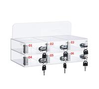 DSYYNAY Casillero Transparente para TeléFono MóVil, Caja Fuerte para TeléFono MóVil Montada En La Pared con Ranura De 6/12/20/30/50 Y Llave para FáBrica De Oficina Y Escuela,6Slots(6Slots)