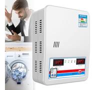 DSYYNAY Estabilizador De Voltaje 220V 15000W,Estabilizador De Voltaje De Potencia Automático con Pantalla Digital Dual,Regulador De Aire Acondicionado De Alta Potencia Cobre Puro para El Hogar