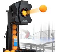 DSYYNAY Robot De Tenis De Mesa con Red Robot Automático De Ping Pong para Entrenamiento En Casa,Giro,Frecuencia,Velocidad Pelota,Rotación,Caída Y Altura Personalizables con 100 Pelotas