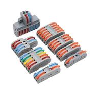 DSZUJTYROP 1~100pcs Quick Wire Connectors Compact Splicing Wiring Cable Connection 0.08-4.0mm2 Push-in Conductor Terminal(PCT-2-4,50pcs)