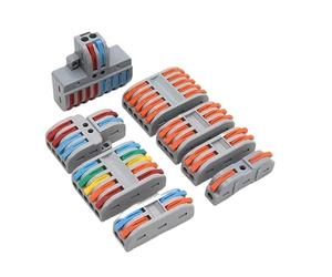 DSZUJTYROP 1~100pcs Quick Wire Connectors Compact Splicing Wiring Cable Connection 0.08-4.0mm2 Push-in Conductor Terminal(PCT-2-4,50pcs)