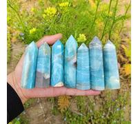 DSZUJTYROP 1 Pieza de Punta Torre calcita caribeña 7-8 cm for decoración hogar, Oficina, jardín, Yoga y Fantasmas