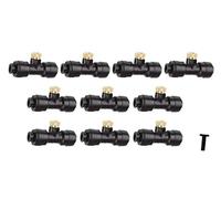 DSZUJTYROP 10Pcs/Lot Misting Fog Nozzles with Quick Access tee Connector Garden Landscaping Irrigation Sprayers(10pcs 0.3mm Black)
