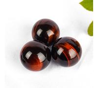 DSZUJTYROP 3PCS Red Tiger Eye Gemstone Crystal Ball Round Sphere Collection Ornament Witchcraft Decor