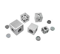 DSZUJTYROP 8PCS European Profile Fittings Two-Way Three-Way Connector 3030/4040 Profile Right-Angle Assembly Right-Angle Pieces Cheerfully (Color : 3030 3 Pass)