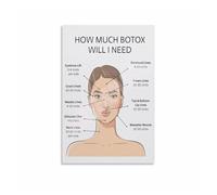 DSZUJTYROP Aesthetic Enhancement Reference Metal Tin Sign Facial Anatomy Guide Educational Wall Chart for Studio Training (8 X 12 in)
