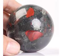 DSZUJTYROP African Blood Stone Quartz Ball Hand Carved Crystal Ornaments (Size : 1200-1400g)