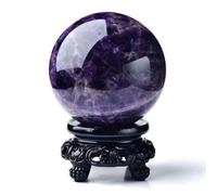 DSZUJTYROP Amethyst Ball Ornaments Dream Stone Polished Home Feng Shui Bureau Office Crystal, Ball-8cm